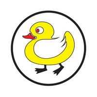 vector de icono de logotipo de símbolo de pato