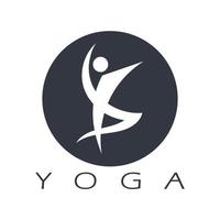 logo design of people doing yoga symbol icon illustration vector