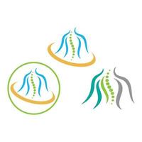 Spine diagnostics symbol logo template vector illustration design