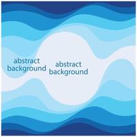 Blue wave vector abstract background flat design stock illustration