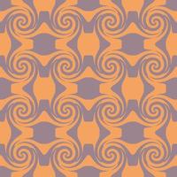 Wave swirl seamless pattern in seventies style. Simple flat print for T-shirt, textile and fabric. vector