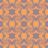 Wave swirl seamless pattern in seventies style. Simple flat print for T-shirt, textile and fabric. vector