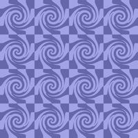 Hippie aesthetic swirl dizzy seamless pattern in 1970s style. vector