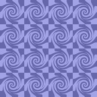 Hippie aesthetic swirl dizzy seamless pattern in 1970s style. vector