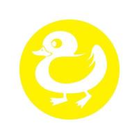 vector de icono de logotipo de símbolo de pato