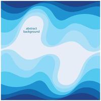 Blue wave vector abstract background flat design stock illustration