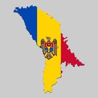 Map with national flag vector