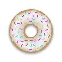Realistic donut isolated vector