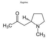 Skeletal formula of chemical molecule. vector