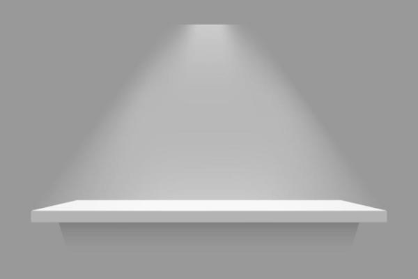 white shelf isolated