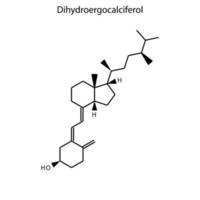 Skeletal formula of molecule. vector