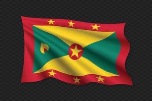 bandera ondeante 3d vector