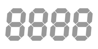 Digital numbers price vector