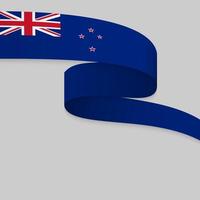 Waving ribbon or banner with flag vector