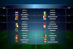 copa de futbol de naciones africanas vector