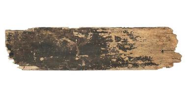 Old plank of wood isolated on white background photo