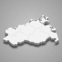 3d map state of Germany vector