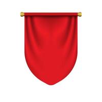Empty 3D Pennant template . Vector illustration
