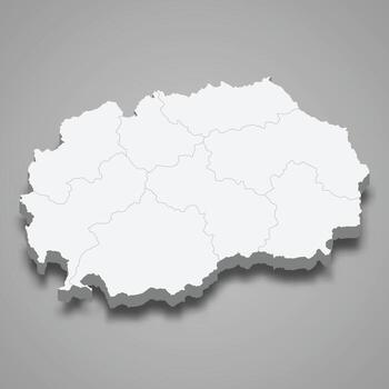 3d map with borders Template for your design vector