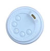 White coffee lid isolated on white background photo