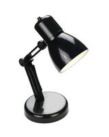 black desk lamp isolated on white background photo