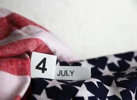 bandera de estados unidos. día de la Independencia. Estados Unidos celebra el 4 de julio. foto