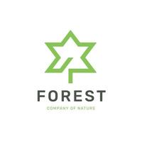 Vector logo design, Leaf of a tree, Green environmental illustration