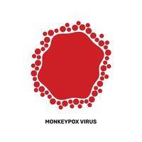 Monkeypox virus illustration, pox disease spread symbol, infection design vector