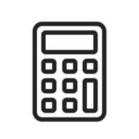 Calculator Line Icon vector