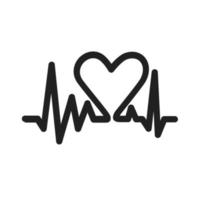 Heart II Line Icon vector