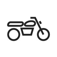 icono de línea de motocicleta vector