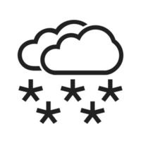 Heavy Snowing Line Icon vector