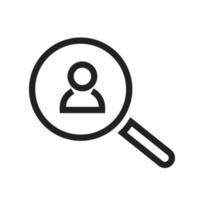 Search User Line Icon vector