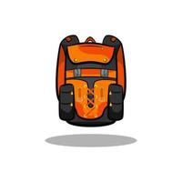 iconos de colores elegantes, con una técnica de líneas redondeadas en negrita. mochila, mochila, mochila, portador, icono de bolsa de senderismo. vector