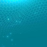 Illustration vector abstract wave motion pattern and dynamic mesh line on dark blue background. Modern futuristic design for background or wallpaper. Digital cyberspace, high tech, technology concept