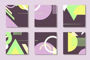 Modern abstract social media postdesign. Colorful geometric background, vector illustration.