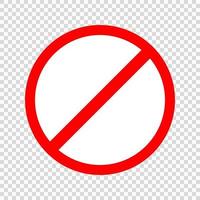 Prohibiting sign vector Icon . Vector illustration