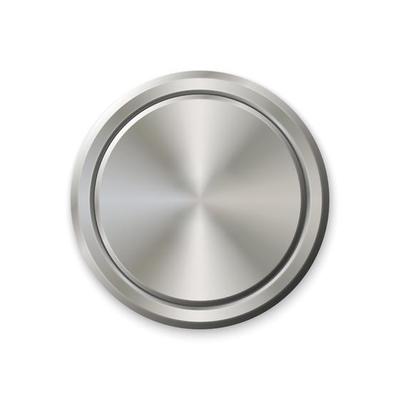 realistic metal button