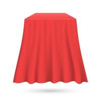 Red silk cloth covered object vector