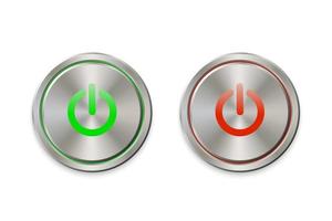 metal power button vector