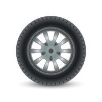 Realistic car wheel tyre vector
