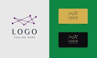 vector de concepto de diseños de logotipo de tecnología, símbolo de logotipo de Internet de red, logotipo de cable digital.