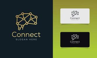 Connect modern logo design vector