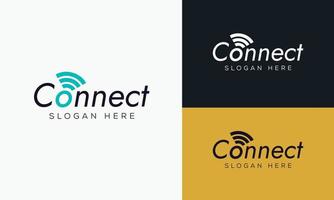 Connect modern logo design vector