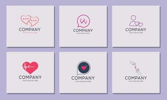 Set of dating logo icons. Design for web and mobile app vector