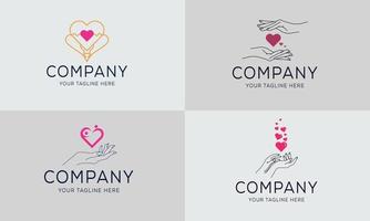 Set of dating logo. Design for web and mobile app vector