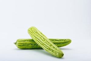 Zucchini on white background. A popular vegetable in Thai food. photo