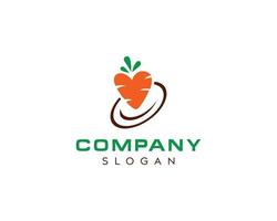 Carrot Logo design-Orange Carrot Logo Vector-orange color carrot logo design vector