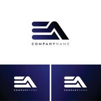 resumen letra ea logo-ae diseño de logotipo vector