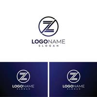 diseño de logotipo abstracto letra z logo-zz vector